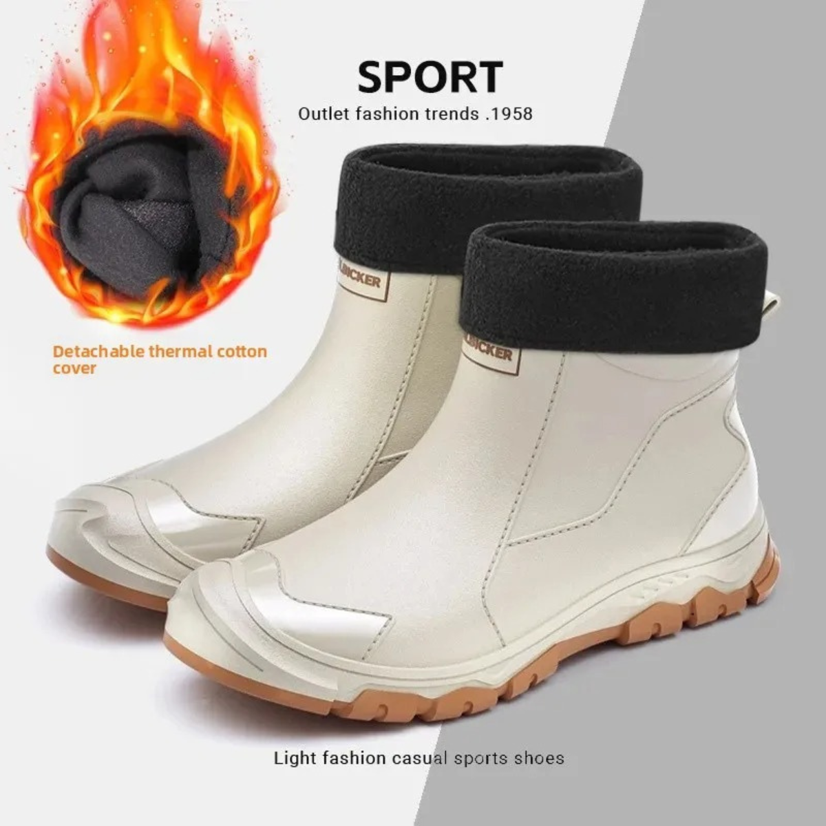 Unisex Short Wellington Rain Boots – Extra-Wide Size Range, Reinforced Build &amp; Non-Slip Grip