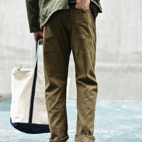 Men’s Straight-Leg Casual Trousers – Fatigue Style