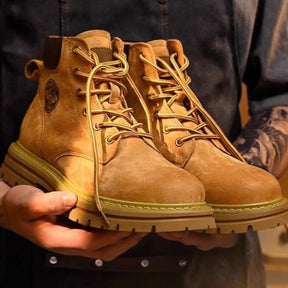 Unisex Heritage “Martin” Work Boots – Suede Leather, Grip Sole &amp; All-Day Comfort