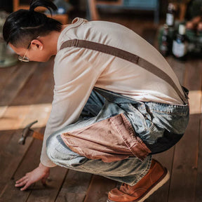 Gardaly Contrast-Panel Denim Overalls
