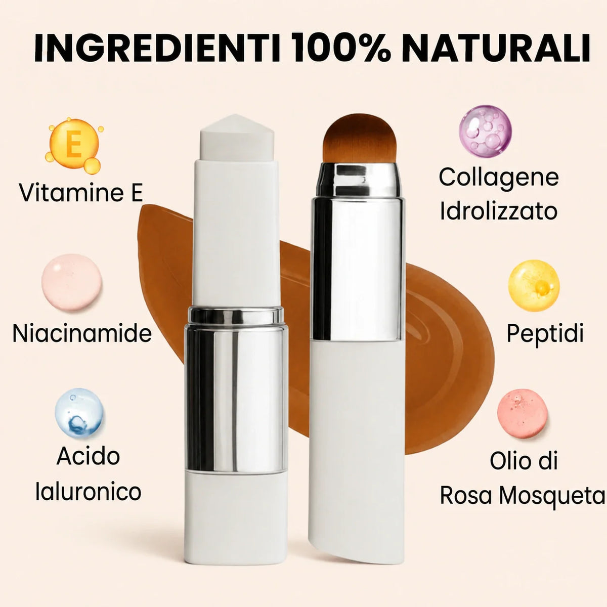 Bella Offerta | Fondotinta intelligente – Pennello integrato e pigmenti adattivi – SkinMatch™