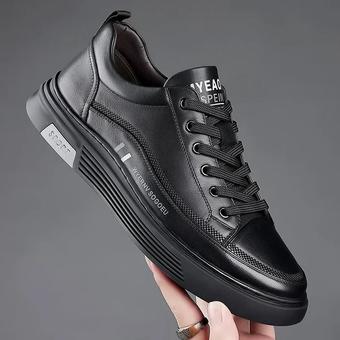 Sneaker Casual in Vera Pelle | Modello Flat Sport