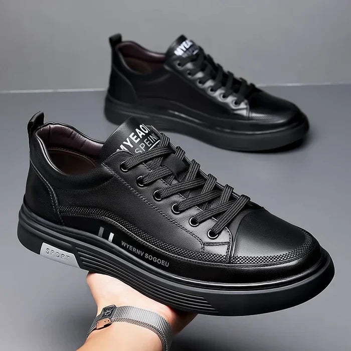 Sneaker Casual in Vera Pelle | Modello Flat Sport