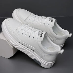 Sneaker Casual in Vera Pelle | Modello Flat Sport