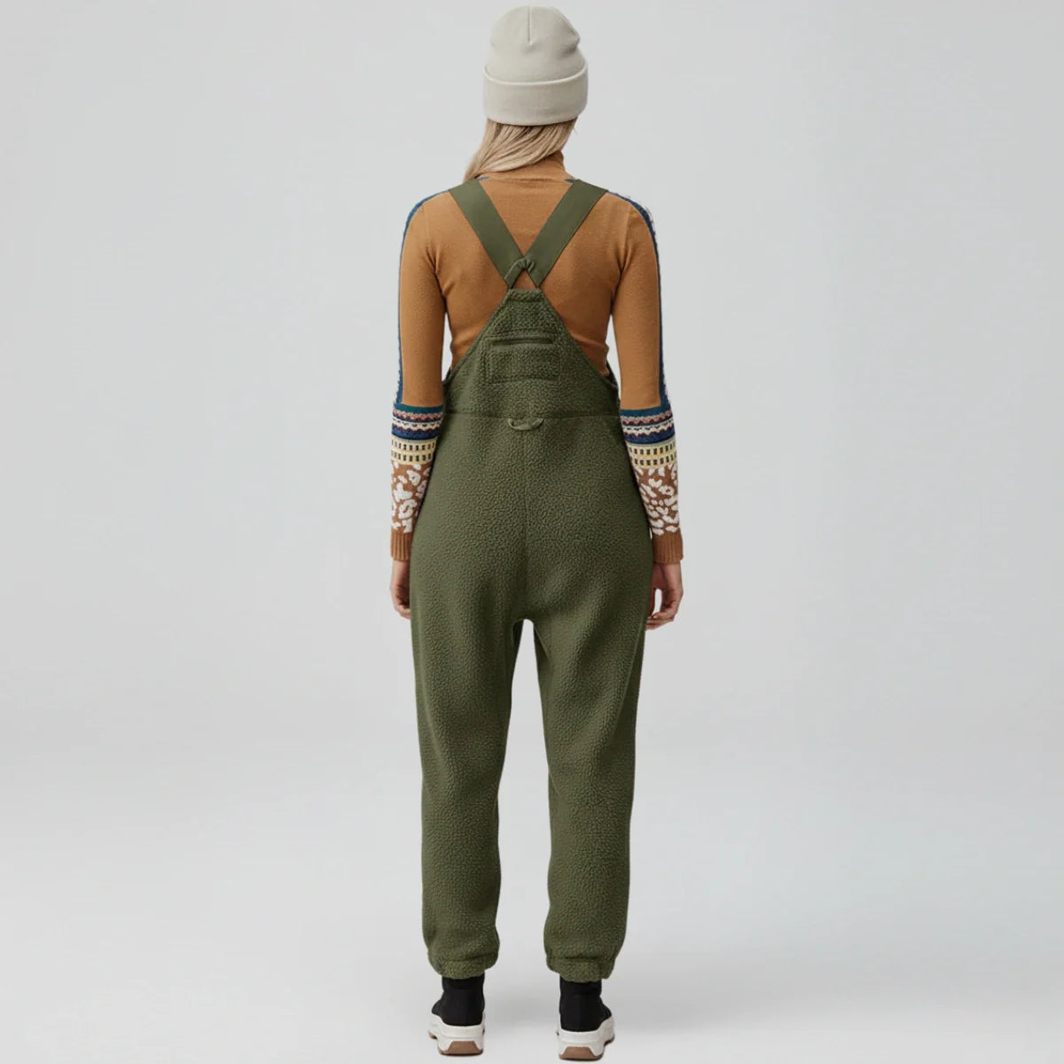 Gardaly Thermal Fleece Overalls with Zip Pockets