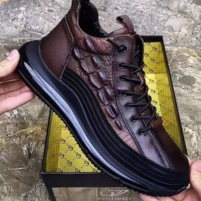 Bella Offerta | Scarpe casual da uomo con stampa coccodrillo e cuscinetto d’aria (stile italiano)